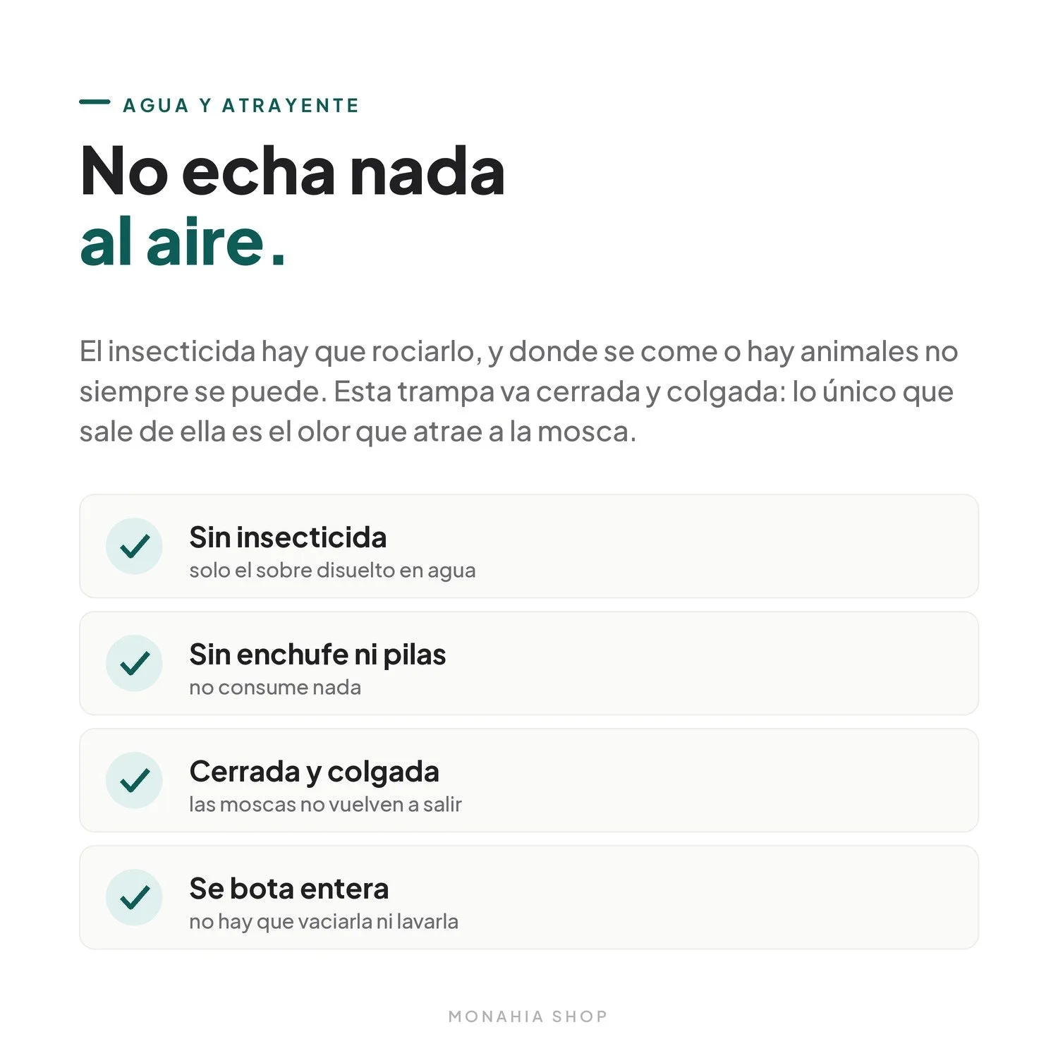 Trampa para moscas desechable — atrapa sin veneno ni olor — Pack de 4